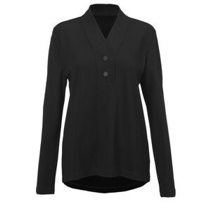 CAbi Elegant Black V-Neck Long Sleeve Top